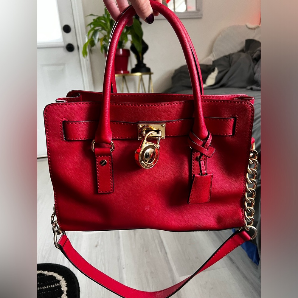 Red Michael Kors vintage satchel